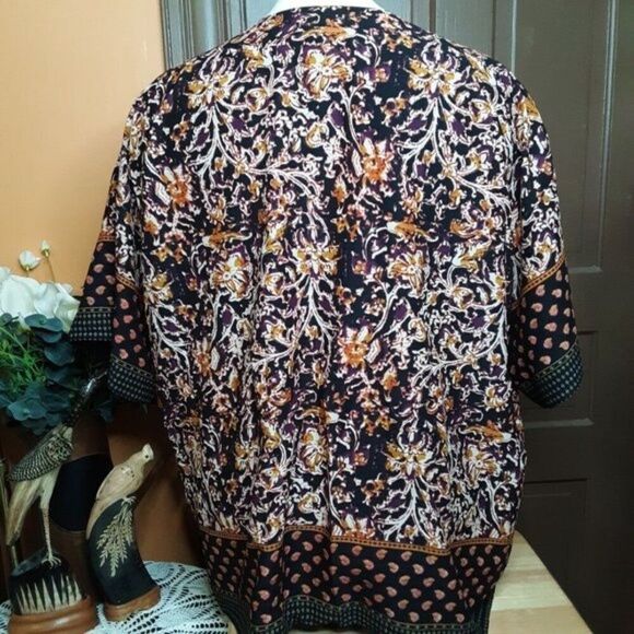 Liz Claiborne Women's Floral Motif Kimono size 1X - Picture 4 of 12